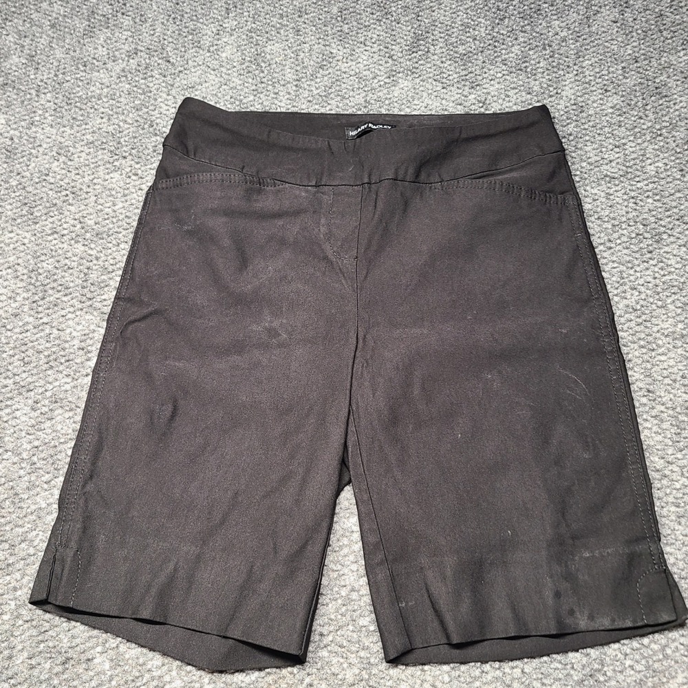 Hilary Radley Mens Black Pull On Stretch Shorts D3994-1626 Size 6